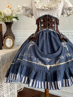 Tick Tock Hem Stripe Skirt 3 Piece Set 39 Tick Tock Hem Stripe Skirt 3 Piece Set -LOLITA Shop O1CN011HelMn1jmGu4ajzRv 290794590