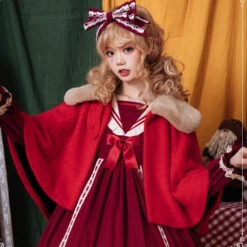 Lolita Cloak With Boa Collar -LOLITA Shop O1CN011QVOgB1y6mskYFMZ5 865286530