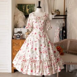 Early Summer Strawberry Picture Book One-Piece Dress With Ribbon Hair Accessory -LOLITA Shop O1CN0122AdgN2IEO99BpAg9 482929254