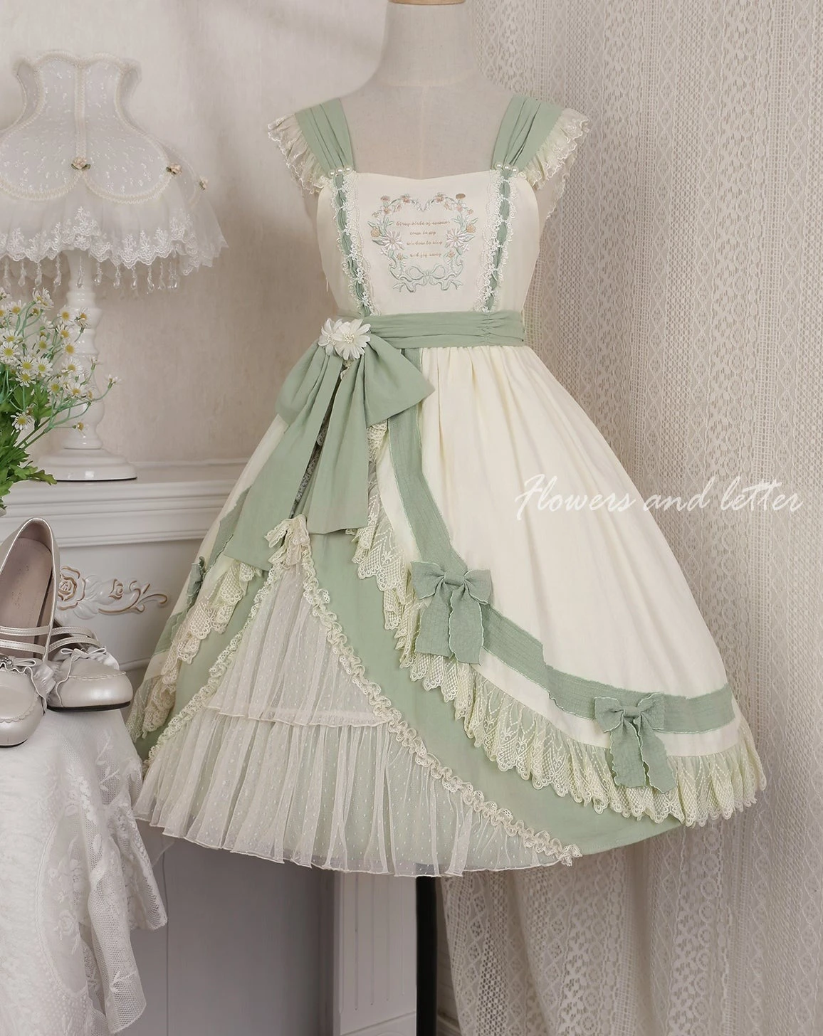 Mori Lolita Tulle Frill Jumper Skirt 9 Mori Lolita Tulle Frill Jumper Skirt - Image 7