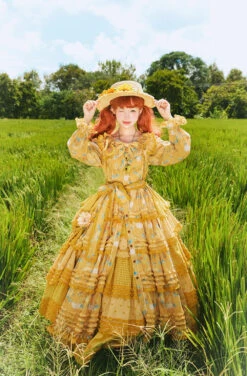 [Pre-order] Gardening Sunflower Luxury Dress -LOLITA Shop O1CN012BB7pK2GOLZRnO8GS 57119005