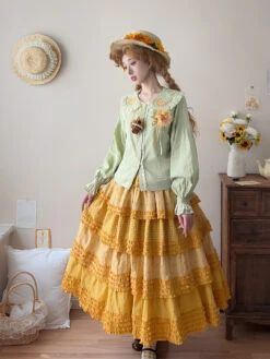 [Pre-order] Gardening Sunflower Embroidered Collar Blouse -LOLITA Shop O1CN012RadKH2GOLZQZAKVO 57119005
