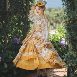 [Pre-order] Gardening Sunflower Luxury Dress -LOLITA Shop O1CN012UPoAw2GOLZ11xjYd 57119005