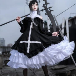 Physical Surpass Crucifix Dress And Frilled Skirt Setup