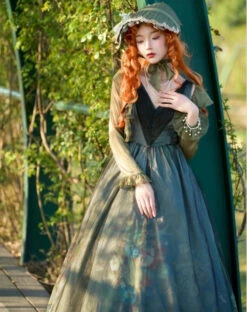 [Sales Period Ended] Porcelain Flower Garden Oil Painting Long Jumper Skirt -LOLITA Shop O1CN013KsTku1LQF3nTpkXj 55631293