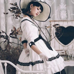 Retro Movie Star Double-breasted Dress -LOLITA Shop O1CN013RWUsI1OgfmWw9cYV 1808251735