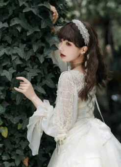 Blouse With Floral Corsage On Sleeve -LOLITA Shop O1CN013WxfWZ20GWnO4BwDO 2204254596822 60ec84d3 b583 4cae 8c1e 2b6315c50e3a