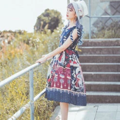 Brave Journey 2 Shoulder Ribbon Jumper Skirt -LOLITA Shop O1CN013fU8ot1Lj0xFReBQQ 546141334