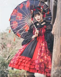 Yumemiru Goldfish Flower Lolita Jumper Skirt With Hair Accessory 27 Yumemiru Goldfish Flower Lolita Jumper Skirt With Hair Accessory -LOLITA Shop O1CN013jLXnX1sqEUw2j7R1 830055817