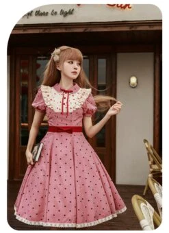 Ruby Chocolate Heart Dot Short Sleeve Dress -LOLITA Shop O1CN014XZ05T2CZ6HC9DRc1 2528448487 9fea2029 ac91 47b1 bf66 f082119d18be