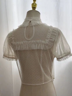 LOLITA [Sales Period Ended] Cherry And Heart Sheer Dot Short Sleeve Blouse -LOLITA Shop O1CN014qd5P31X3aqqFuX7l 3568682868