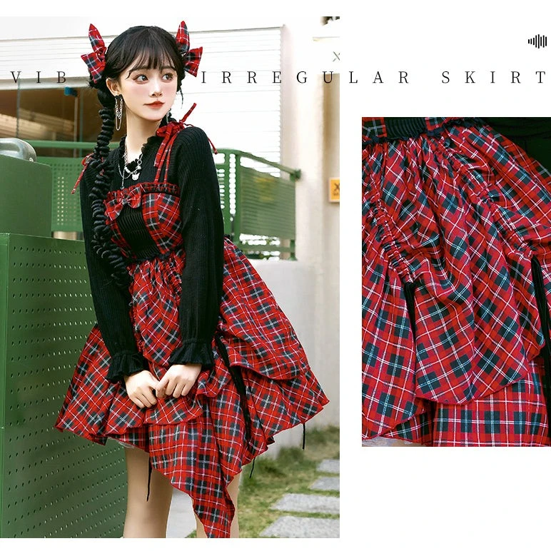 Punk Lolita Tartan Check Jumper Skirt 18 Punk Lolita Tartan Check Jumper Skirt - Image 16
