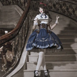 Tick Tock Hem Stripe Skirt 3 Piece Set 27 Tick Tock Hem Stripe Skirt 3 Piece Set -LOLITA Shop O1CN015PbMBH1jmGtyZPYGX 290794590