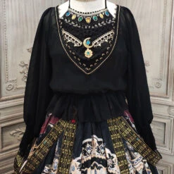 [Pre-order] Twilight Egyptian Lolita V-neck Blouse With Camisole -LOLITA Shop O1CN015SZY9p2GOLGTgYtFq 57119005