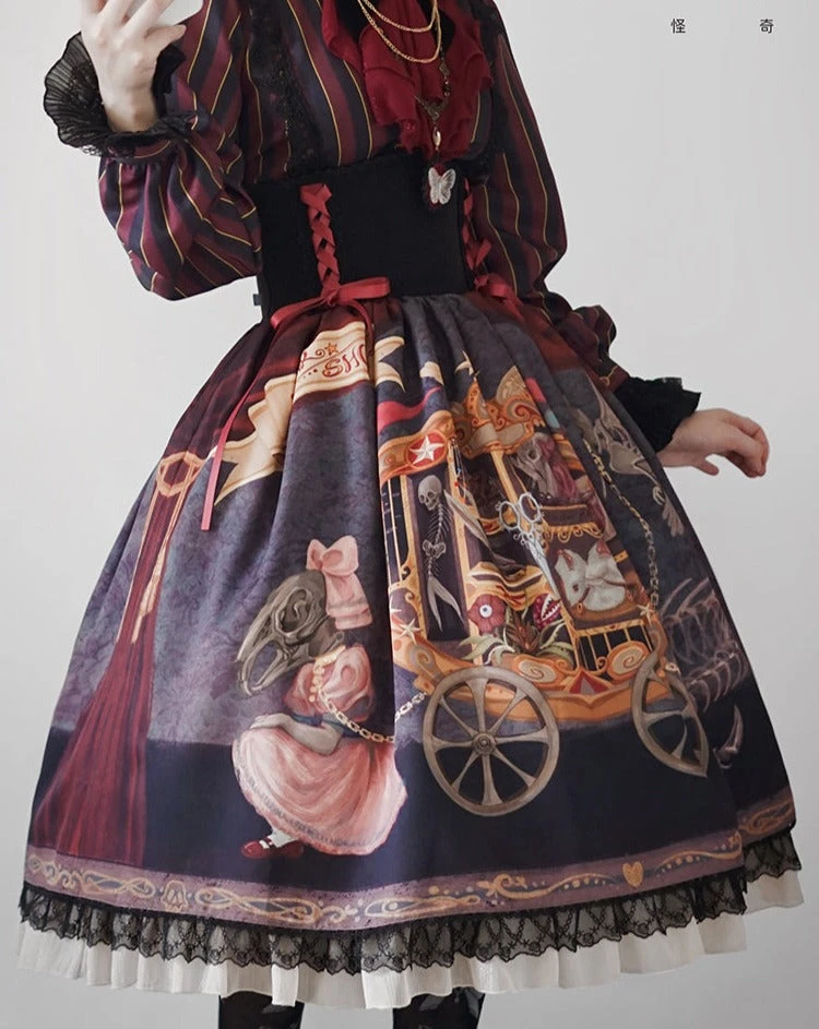 Kaikiya Korumadan Gothic Lolita High Waist Skirt 12 Kaikiya Korumadan Gothic Lolita High Waist Skirt - Image 10