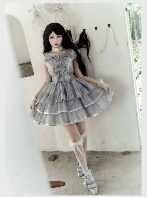 Sleepless Dream 3-tiered Frill Jumper Skirt