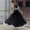 Black Rose Embroidered Fake Two-piece Dress 2 Black Rose Embroidered Fake Two-piece Dress -LOLITA Shop O1CN016XtqQo2CZ6LZsU2n2 25284484