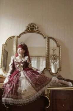 Baroque Palace Burgundy Princess Dress -LOLITA Shop O1CN016cy3GZ1jmGufgEOe0 290794590
