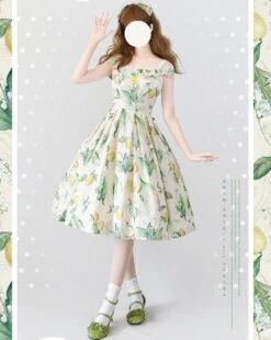 Lemon And Suzuran French Sleeve Jumper Skirt With Ribbon Hair Accessory 16 Lemon And Suzuran French Sleeve Jumper Skirt With Ribbon Hair Accessory -LOLITA Shop O1CN016pQAU92IEO1E3OM32 482929254