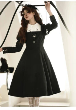 Sister Dress With Bat Necklace