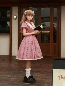 Ruby Chocolate Heart Dot Short Sleeve Dress -LOLITA Shop O1CN017BkeuH2CZ6H3ROJue 2528448487 1acf059c fc7b 404e a1b3 d97f578272c8