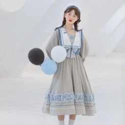 [Worn By Liyuu] Gray Blue Lolita Dress In Sailor Color -LOLITA Shop O1CN017CcNVf2CZ64S4BMlq 2528448487