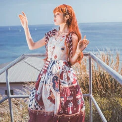 Brave Journey 2 Shoulder Ribbon Jumper Skirt -LOLITA Shop O1CN017b3rJU1Lj0vVKue1A 546141334