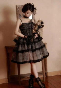 Makucho Sword And Butterfly Gothic Lolita Jumper Skirt Full Set -LOLITA Shop O1CN017wdJLf2CZ6NRTZiti 2528448487 bd336736 ecfd 4f93 bf9e 2998fdff5d2e