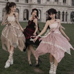 Elegant Gothic Irregular Hem Jumperskirt 26 Elegant Gothic Irregular Hem Jumperskirt -LOLITA Shop O1CN017zgka52CZ6BjkScBf 2528448487