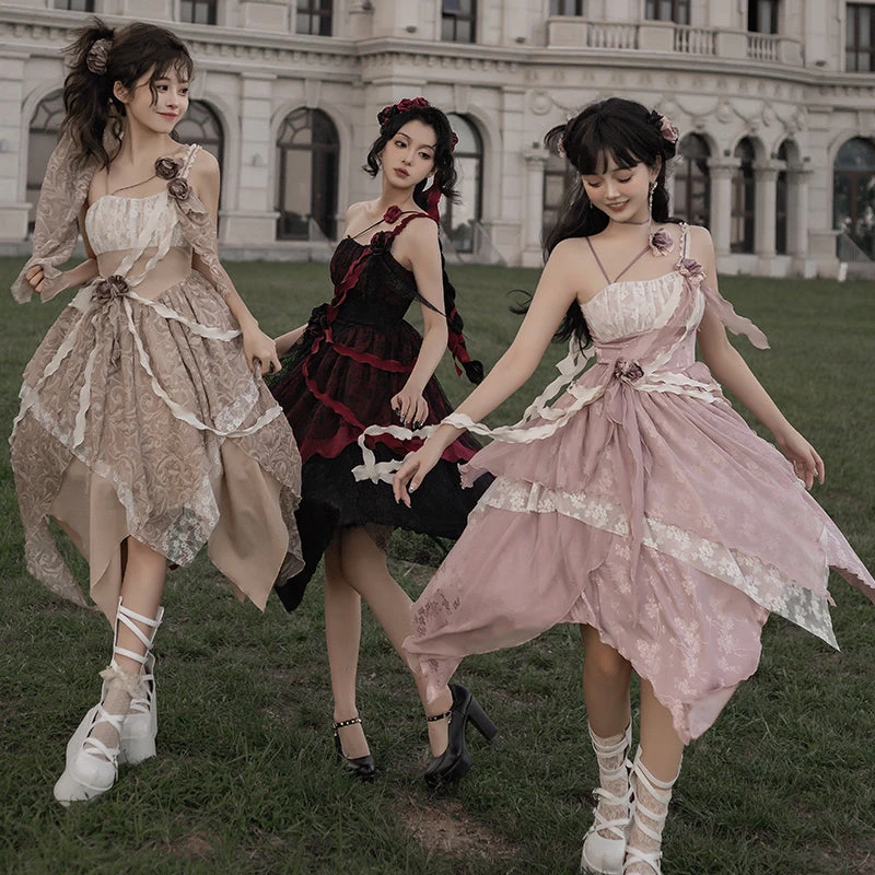 Elegant Gothic Irregular Hem Jumperskirt 7 Elegant Gothic Irregular Hem Jumperskirt - Image 5