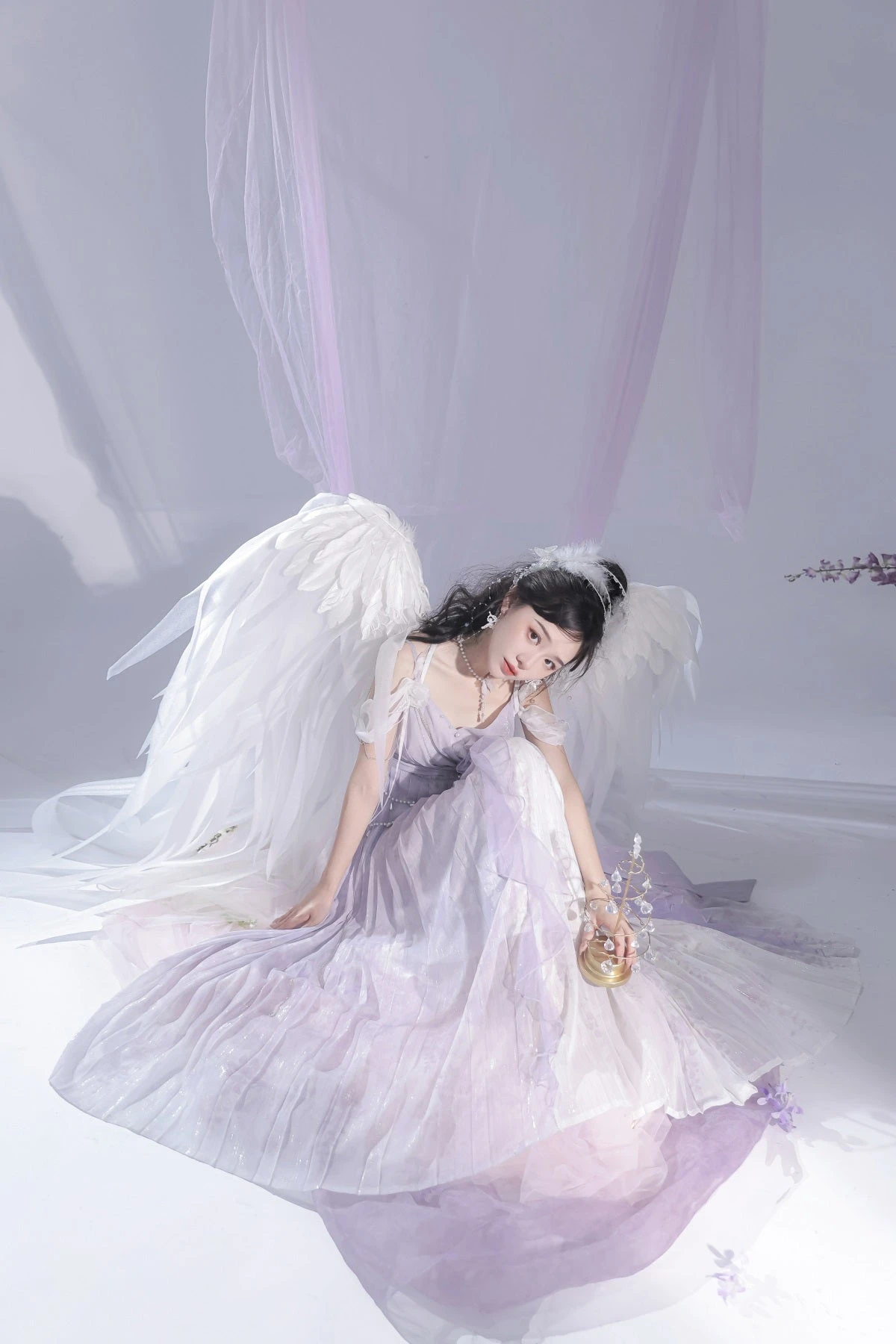 Mermaid Butterfly Purple Jumper Skirt 4 Mermaid Butterfly Purple Jumper Skirt - Image 2