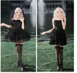 Dark Fairy Layered Frill Jumper Skirt And Blouse -LOLITA Shop O1CN018MOwNv2CZ6Nw1K9Na 2528448487