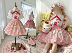Sweet Home Fairy Tale 2way Suspender Skirt -LOLITA Shop O1CN018S7zLw2CHEt7mEUXV 671178448
