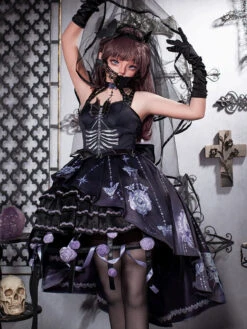 [Pre-order] Bat Wings Skeleton Pattern Jumper Skirt And Purple Rose Crinoline -LOLITA Shop O1CN019Elu802H88zqQlhgZ 3943659105 222cee7a 54b3 41e4 8309 e3a7f2c7234d