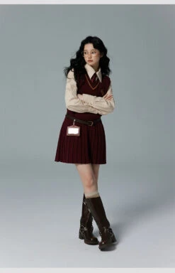 [Pre-order] Hogwarts School Of Witchcraft And Wizardry V-neck Knit Jumper Skirt -LOLITA Shop O1CN019qHbON2Eqcgf63e9N 1644008796