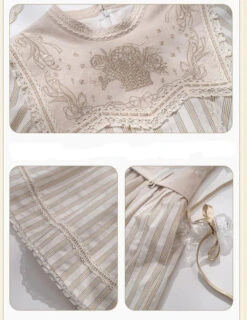 Go Picnicking Striped Short Sleeve Dress -LOLITA Shop O1CN01A7JAuQ1NZyfLUqRV5 756511585