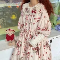 Bunny Bear Bunny Long-sleeved One-piece Dress With Bunny Ears, Long Length -LOLITA Shop O1CN01ABuKLJ20M1hJsiMEi 2430736834