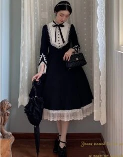 Freya's Fall Classical Lace Sleeve Dress -LOLITA Shop O1CN01ATU7Sl1HHIdGirJCq 2866810732