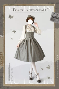 [Pre-order] Forest Knows Fall Classical Jumper Skirt With Ribbon Headband -LOLITA Shop O1CN01AXuVim2IEO4KTgGBr 482929254