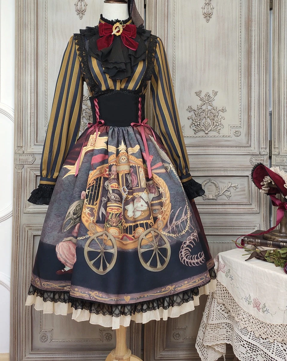 Kaikiya Korumadan Gothic Lolita High Waist Skirt 17 Kaikiya Korumadan Gothic Lolita High Waist Skirt - Image 15