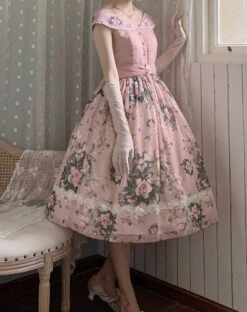 [Pre-order] Rose Garden 2-way Design Neck Classic Lolita Jumper Skirt -LOLITA Shop O1CN01BPWMz72GOLFcV69ns 57119005