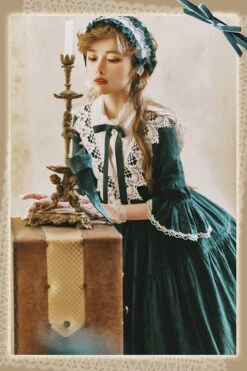 Classical Cotton-jacquard Lace Stand-collar Dress 26 Classical Cotton-jacquard Lace Stand-collar Dress -LOLITA Shop O1CN01BS6CHh1RFbIaMSZ6o 394312082