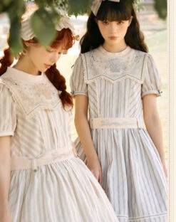 Go Picnicking Striped Short Sleeve Dress -LOLITA Shop O1CN01BSRCrE1NZyfKwNour 75651158 e12b4c78 d51e 4371 b5d6 d5340c477aa6