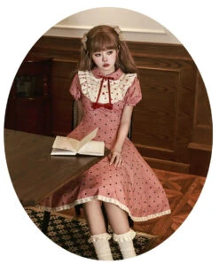 Ruby Chocolate Heart Dot Short Sleeve Dress -LOLITA Shop O1CN01BT2XIP2CZ6H7zTv4y 2528448487 2572488b 4464 4b6b 8db7 4f62391f1184
