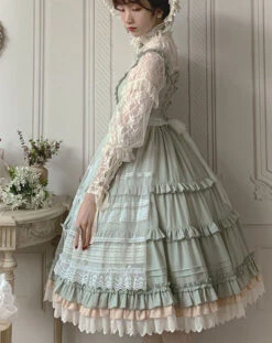 [Reservation Sale] Classical Jumper Skirt With Veil Overskirt -LOLITA Shop O1CN01BVZayV28AaK889JHq 1790657892
