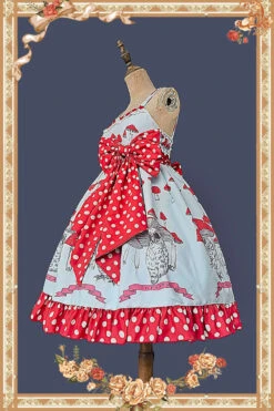 Mushroom Owl Polka Dot Jumper Skirt 27 Mushroom Owl Polka Dot Jumper Skirt -LOLITA Shop O1CN01BnJ8KN1WerUaFhejI 11942814