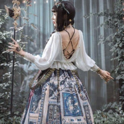 [Pre-order] Twilight Egyptian Lolita V-neck Blouse With Camisole -LOLITA Shop O1CN01Bz9ynV2GOLGTpJXKD 57119005