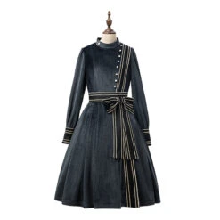 Evening Prayer Velvet Stand Collar Dress -LOLITA Shop O1CN01CvD2xl25h9hiDQL3F 2200541717557