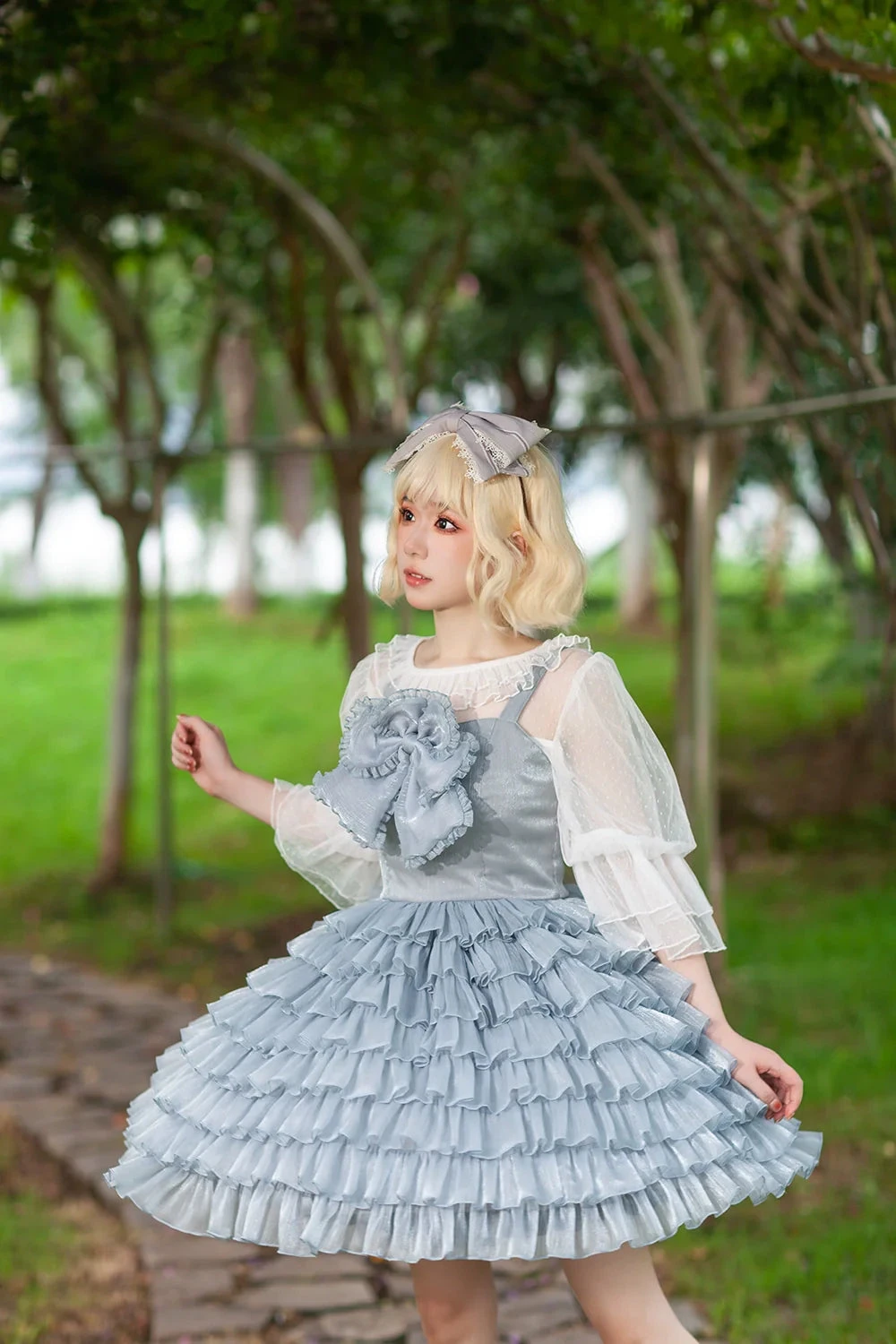 Big Ribbon 8-tier Ruffle Jumper Skirt 11 Big Ribbon 8-tier Ruffle Jumper Skirt - Image 9