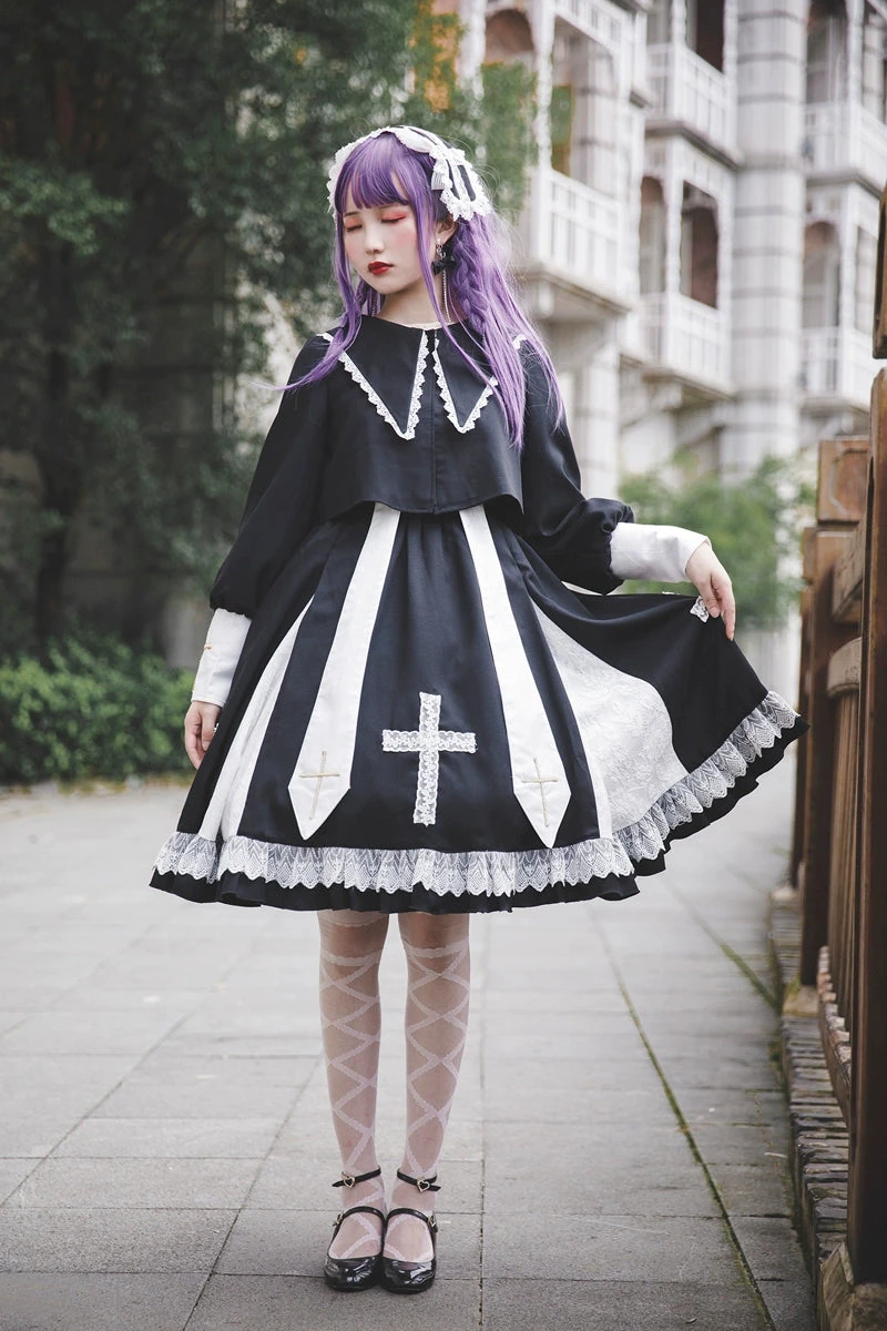 Breath Of The Sky Cross Motif Jumper Skirt 11 Breath Of The Sky Cross Motif Jumper Skirt - Image 9